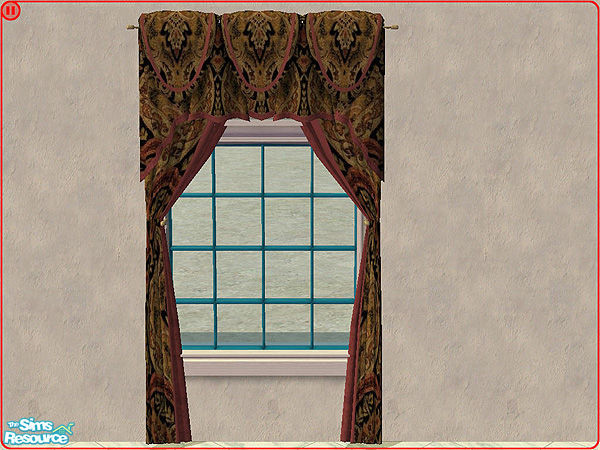 Sims 2 — Lucas Tieback Curtains Harmonys Ebony by Eboluh — Set 2 of the Lucas Tieback Curtains. This set contains another