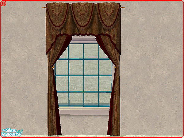 Sims 2 — Lucas Tieback Curtains Midtown Harvest by Eboluh — Set 2 of the Lucas Tieback Curtains. This set contains