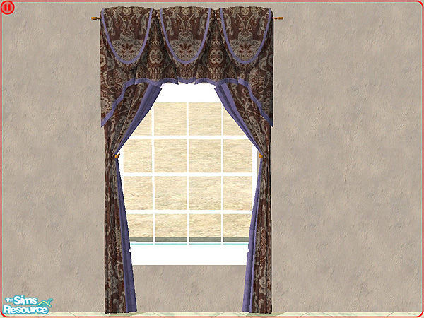 Sims 2 — Lucas Tieback Curtains Kalahari Glacier by Eboluh — Set 2 of the Lucas Tieback Curtains. This set contains