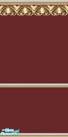 Sims 2 — Burnt Red Wall Set 4 by Girl-from-mars — 5 matching walls that tile perfectly.