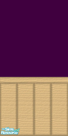 Sims 2 — Purple Wood 2 by queenmab75 — Purple walls with a light wood paneling.