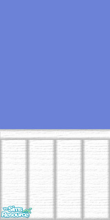 Sims 2 — Blue and White by queenmab75 — Blue walls with white wood paneling