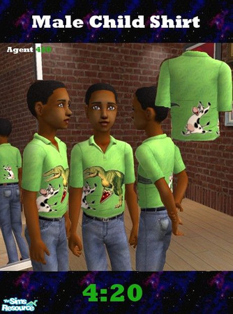 Sims 2 — T-Rex vs Cows (Late Pizza) Shirt by Agent420 — The cows were late again, well T-rex isn't going to stand for it.