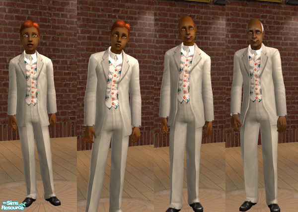 Sims 2 — Dolphins Male  Formals by Bayou_Babe — Only Elder Skin requires university, all others do not.