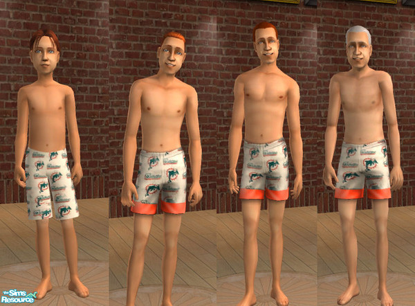 Sims 2 — Dolphins Male SwimSuits by Bayou_Babe —  