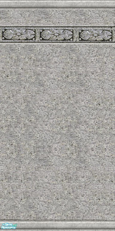 Sims 2 — Decorative Concrete Set - Decorative Concrete Wall by Halfcreek — created by Halfcreek