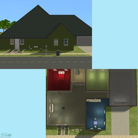 Sims 2 — 600 Genesis Court by LaurieR — A small starter home. It is sparsely furnished to keep it under $20,000. It has a