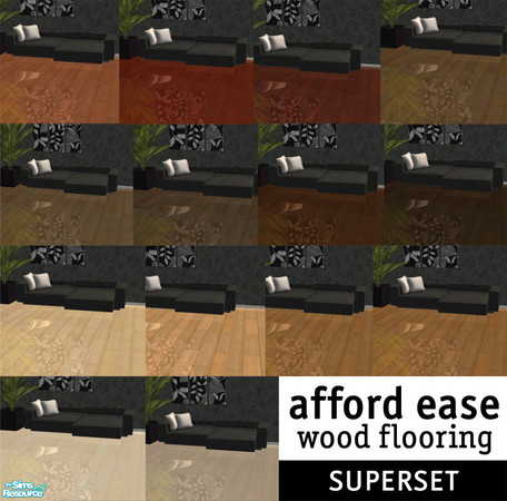 Sims 2 — Afford Ease Wood Flooring by rakelhj — Affordable hardwood floors for your Sims in a variety of different shades