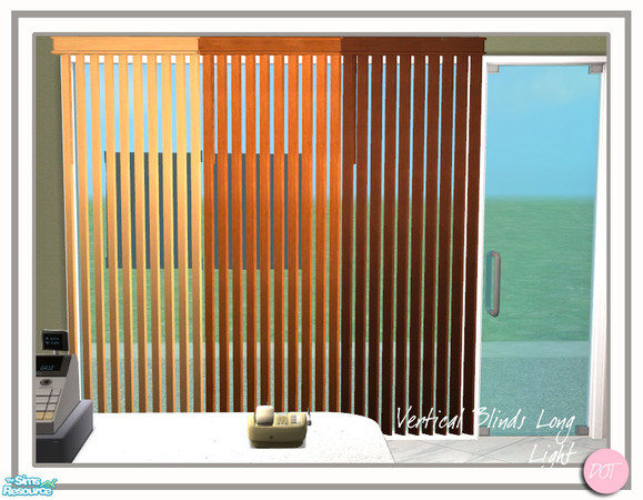 Sims 2 — Vertical Blinds Lgt Wood - #327962 by DOT — Vertical Blinds Sectional LgtWood *GET MESH #327962