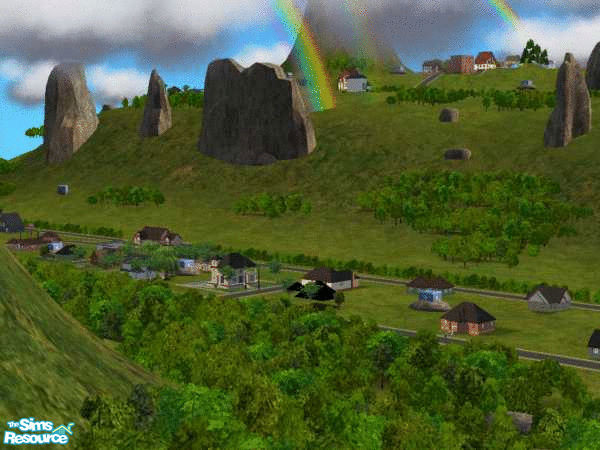 Sims 2 — My best 5 Hoods by nickszalinski — Green Land + Apple Hills + Big City + 5 Islands + Miniisland Copy all files
