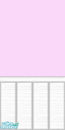 Sims 2 — Pink and White by queenmab75 — Light pink walls with white wood paneling