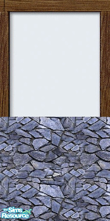 Sims 2 — Paste Stucco With Vertical Dark Wood & S by swmeek — This was originally the paste stucco wallpaper set