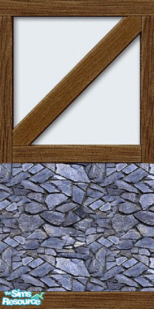 Sims 2 — Paste Stucco With Angled Dark Wood 3 & S by swmeek — This was originally the paste stucco wallpaper set