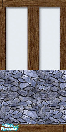 Sims 2 — Paste Stucco WithDouble Dark Wood 2 & St by swmeek — This was originally the paste stucco wallpaper set