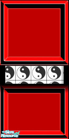 Sims 2 — Ying Yang Wall by Phadrae — This is the wall that goes with my Ying Yang LR set-hope you like it!