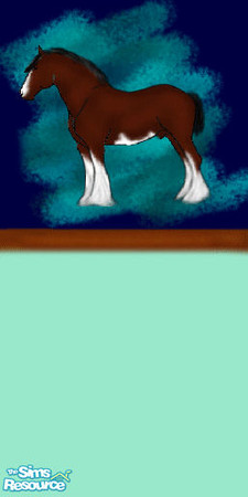 Sims 2 — Bluemoon Clydesdale by unleashed21 — This majestic Clydesdale stallion adds a feeling of strength to any room.