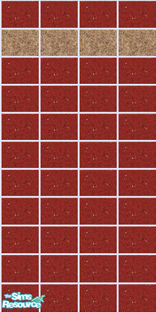 Sims 2 — Granite Set - Red with Tan by maylynn55 — This a beautiful set of granite tiled walls; they look wonderful in