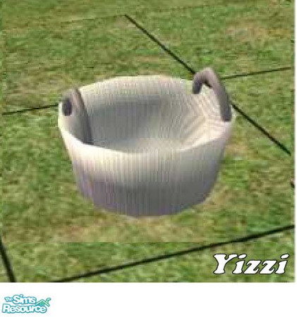 Sims 2 — Wicker Basket White by Yizzi — White wicker basket. Requires the Wicker Basket mesh in this set.