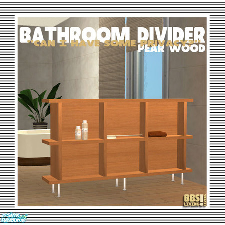 Sims 2 — Bathroom dividers, Pear wood by BetterbeSim — Every Sim needs some privacy in the bathroom :) Recolor of the