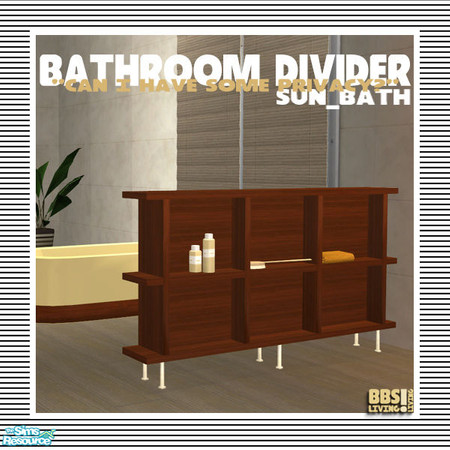 Sims 2 — Bathroom dividers, Sun_Bath add-on by BetterbeSim — Every Sim needs some privacy in the bathroom :) Recolor of
