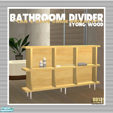 Sims 2 — Bathroom dividers, Eyong wood by BetterbeSim — Every Sim needs some privacy in the bathroom :) Recolor of the