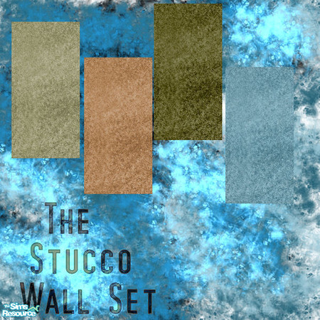 Sims 2 — Stucco Wall Set by simmyfan2852 — Contains four different stucco walls.