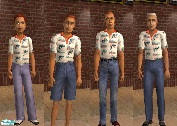 Sims 2 — Dolphins Male Shirts by Bayou_Babe —  