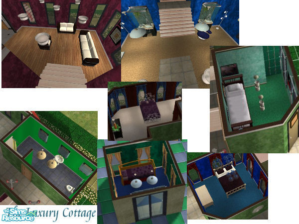 Sims 2 — Luxury Cottage by simmyfan2852 — The Luxury Cottage is fully furnished for your rich sims. Includes: A split
