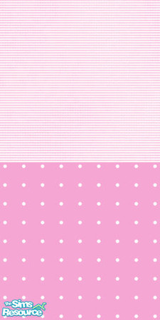 Sims 2 — GRDSPink by S4R4J03 — Part of the 'A Girl's Room - Dots & Stripes' set.