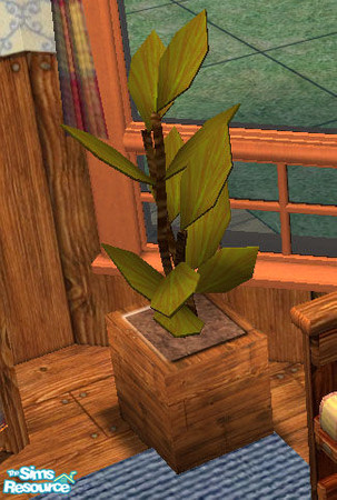 Sims 2 — Rustic, Country LR Planter 1 by Simaddict99 — rustic wood planter, requires my mesh, see link below