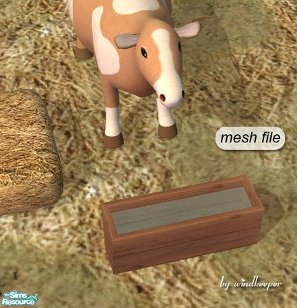 Sims 2 — Water trough by Windkeeper — Water trough - mesh file. Decorative only.