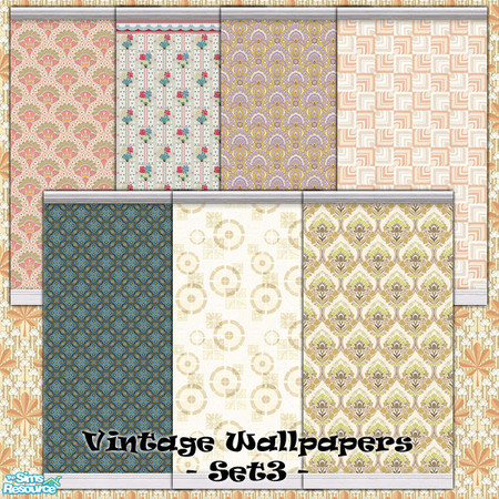 Sims 2 — Vintage - Set3 by Donnha — More walls from the Vinatge era from the 50s through to the 70s!!