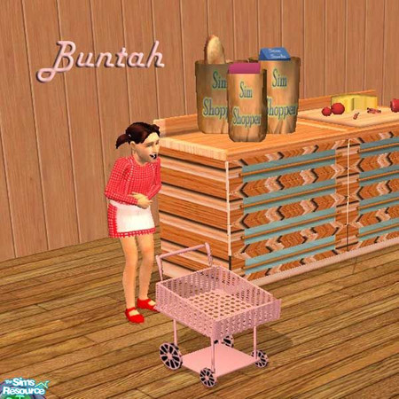 Sims 2 — Pink wheels for Kids Shopping Cart by buntah — This requires the mesh file in this set.