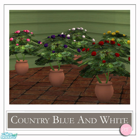 Sims 2 — Pink Country Roses Potted by DOT — Pink Country Roses Potted. Sims 2 by DOT of The Sims Resource.
