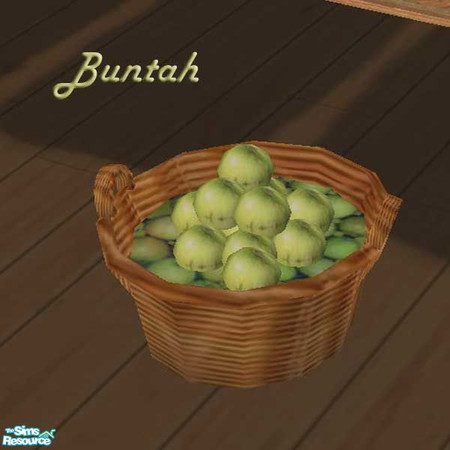 Sims 2 — Basket of Granny Smith Apples by buntah — These green Granny Smith apples require my Basket of Red Delicious