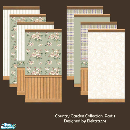 Sims 2 — Country Garden Wallpaper Collection, Par by elektra274 — A series of wallpapers that might just be perfect for