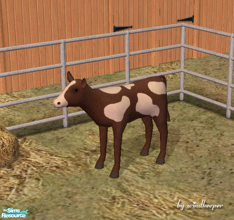 Sims 2 — Brown calf with spots by Windkeeper — *Jun 17/06 updated to remove shine* You need to download "Calf"