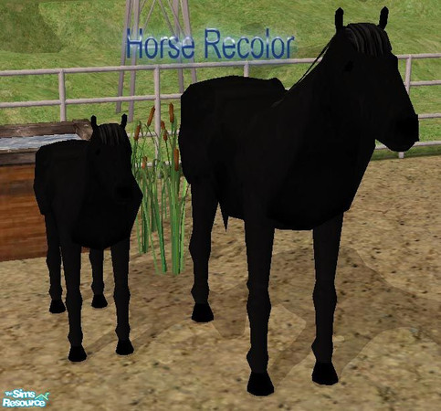 Sims 2 — Dark Horse Recolor by Gamerg — This is the Dark Horsey Recolor for the Ponies, It came off pretty dark in the