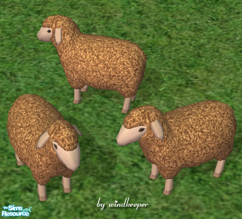 Sims 2 — Golden sheep by Windkeeper — *Jun 17/06 updated to remove shine* You need to download "Sheep" file