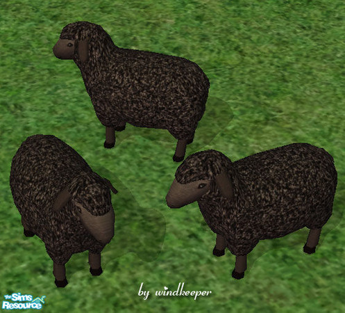 Sims 2 — Black sheep by Windkeeper — *Jun 17/06 updated to remove shine* You need to download "Sheep" file from