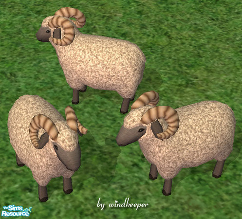Sims 2 — Dark ram by Windkeeper — *Jun 17/06 updated to remove shine* You need to download "Ram (male sheep)"