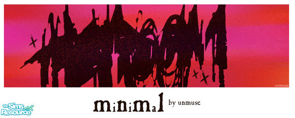 Sims 2 — Minimal 03 by undefinedmuse — Recolor of Nova Jazz, the purple space/retro painting. Pets and CEP required. 