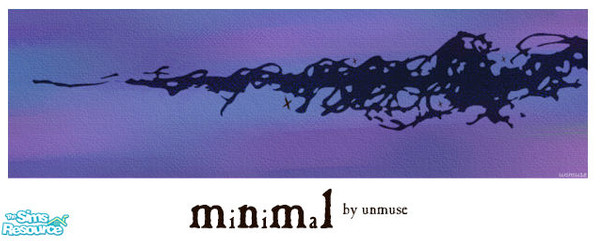 Sims 2 — Minimal 02 by undefinedmuse — Recolor of Nova Jazz, the purple space/retro painting. Pets and CEP required. 