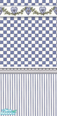 Sims 2 — Farm Country Hearts Walls by STP Carly — Farm country walls because everyone has just a little bit of country in