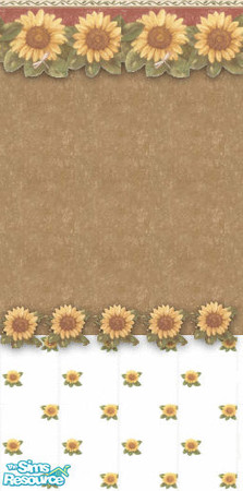 Sims 2 — Farm Country Sunflowers Walls by STP Carly — Farm country walls because everyone has just a little bit of