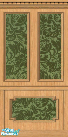 Sims 2 — Lush Green Paneling by agnes06 — A nice, leafy pattern within the paneling.