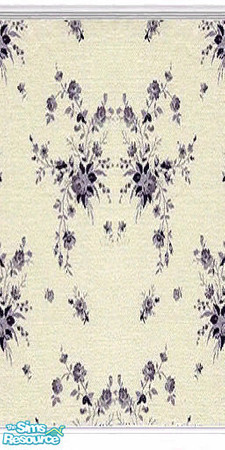 Sims 2 — Lilac Flowers with White Trim by TSR Archive — Part of a set of 4 lilac floral wallpapers. ** TSRAA Member **
