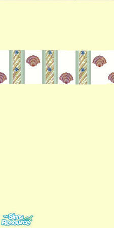 Sims 2 — Yellow with Shells by jezzy1980 — Homely yellow with shell frieze.