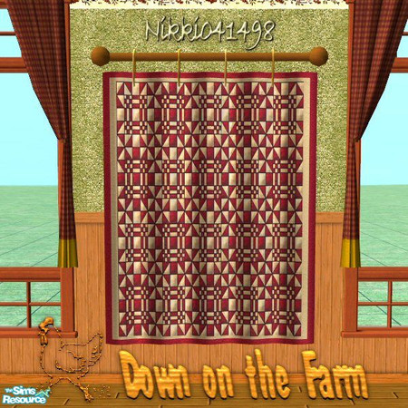Sims 2 — Wall Quilt 2 by Nikki041498 — This wall quilt matches my Missouri Puzzel Quilt bedding in my Country Quilt