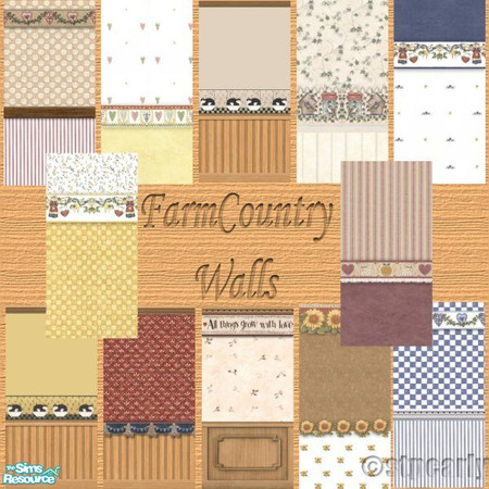 Sims 2 — Farm Country Walls by STP Carly — Farm country walls because everyone has just a little bit of country in them.